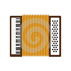 Guitar and accordion isolated icon