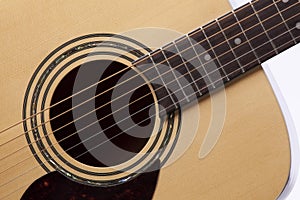 Guitar Acoustic Close Isolated White