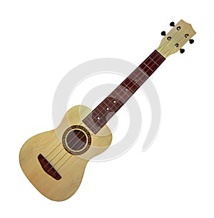 Guitar acoustic on white bg 2