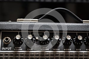Guitar amp closeup