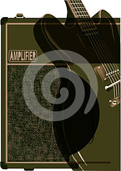 Guitar And Amplifier Abstract