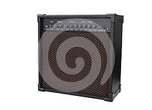 guitar amplifier isolated on white background, clean and overdrive chanel with EQ and delay and reverb effect photo