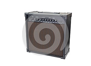 guitar amplifier isolated on white background, clean and overdrive chanel with EQ and delay and reverb effect photo