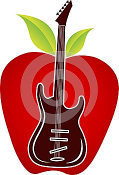 Guitar apple logo