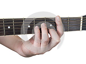 Guitar chord Bm with white background