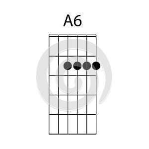 guitar chord icon A6