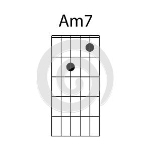 guitar chord icon Am7