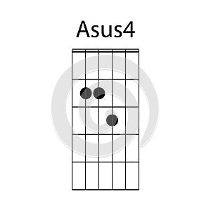 guitar chord icon Asus4