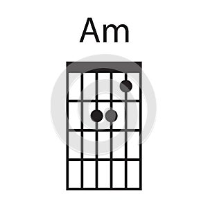 guitar chord icon vector