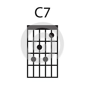 guitar chord icon vector