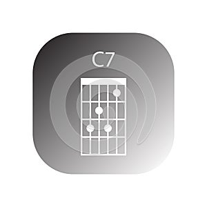 guitar chord icon vector