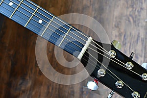 Guitar close up macro photo