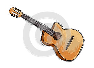 Guitar drawing