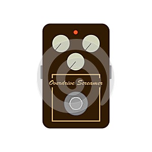 Guitar effect logo, Overdrive, Effect label. photo