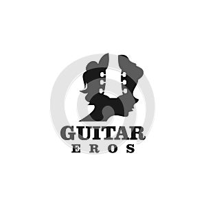 guitar eros logo template