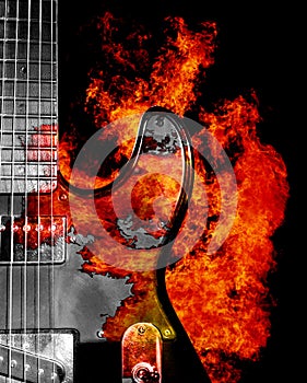 Guitar on fire