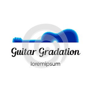 Guitar Gradation logo, icon, or symbol template design