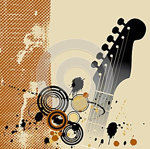 Guitar Grunge Background