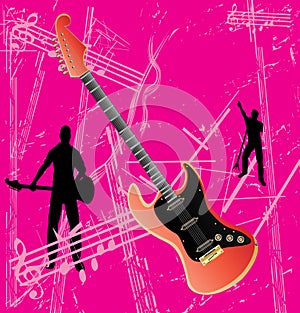 Guitar Grunge Background