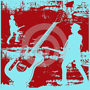 Guitar Grunge Background