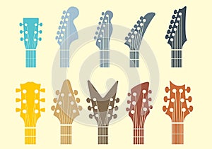 Guitar head stock icon