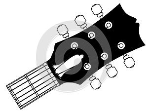 Guitar Headstock Outline Drawing photo