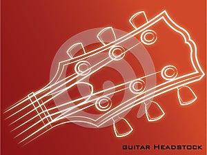 Guitar Headstock red background