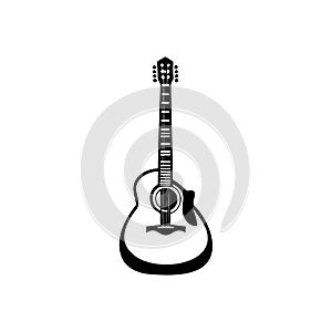 Guitar Icon hand draw black colour youth day logo symbol perfect