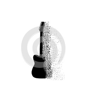 Guitar icon Music background