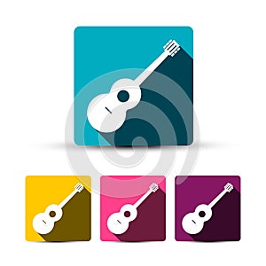 Guitar Icon. Vector Guitars Symbols Music Design