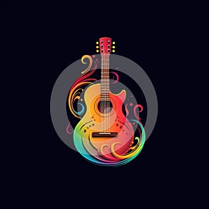 guitar illustration logo