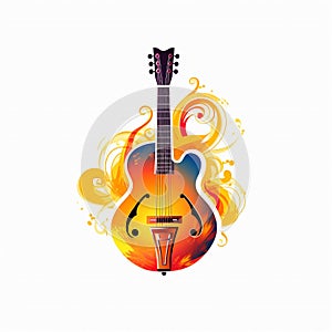 guitar illustration logo