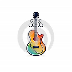 guitar illustration logo