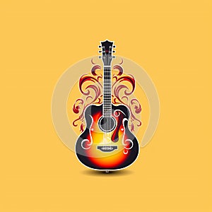 guitar illustration logo