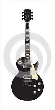 Guitar Les Paul black - vector photo