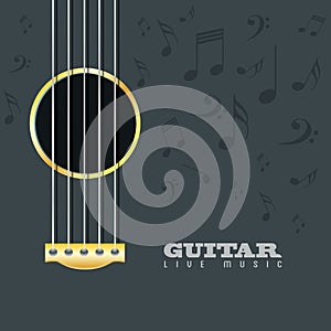 Guitar live music poster background
