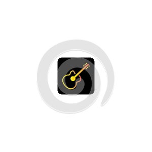 Guitar logo vector icon