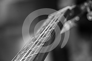 Guitar music instrument macro drammatic picture