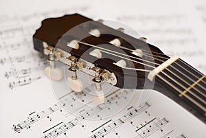 Guitar and music notes