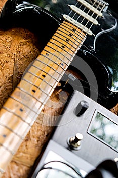 Guitar and music studio equipment