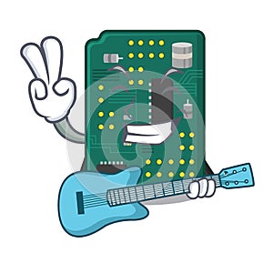 With guitar PCB circuit board in PC characters