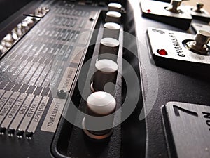 Guitar pedal knobs and control switches