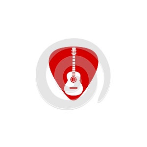 Guitar pick icon isolated on white background