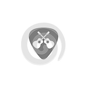 Guitar pick icon isolated on white background