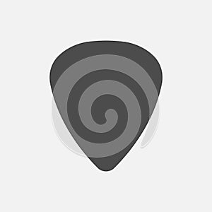 Guitar pick icon isolated on white background. Vector illustration