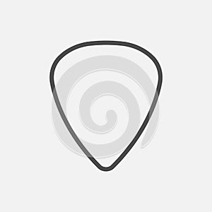 Guitar pick icon isolated on white background. Vector illustration