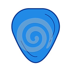 Guitar pick line icon.