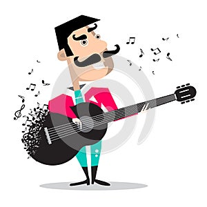 Guitar Player Singing Song