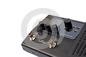 Guitar processor in a metal case for playing electric, acoustic and bass guitars