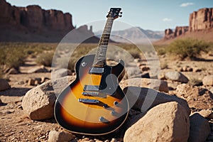 Guitar Solitude: Melodies in the Heart of a Desert Landscape